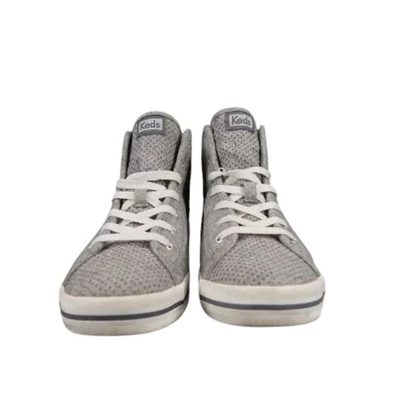 Keds Shoes Womens 8.5 Sneakers Lifestyle Athletic Hight Top Kickstart Wool Grey - Picture 2 of 13